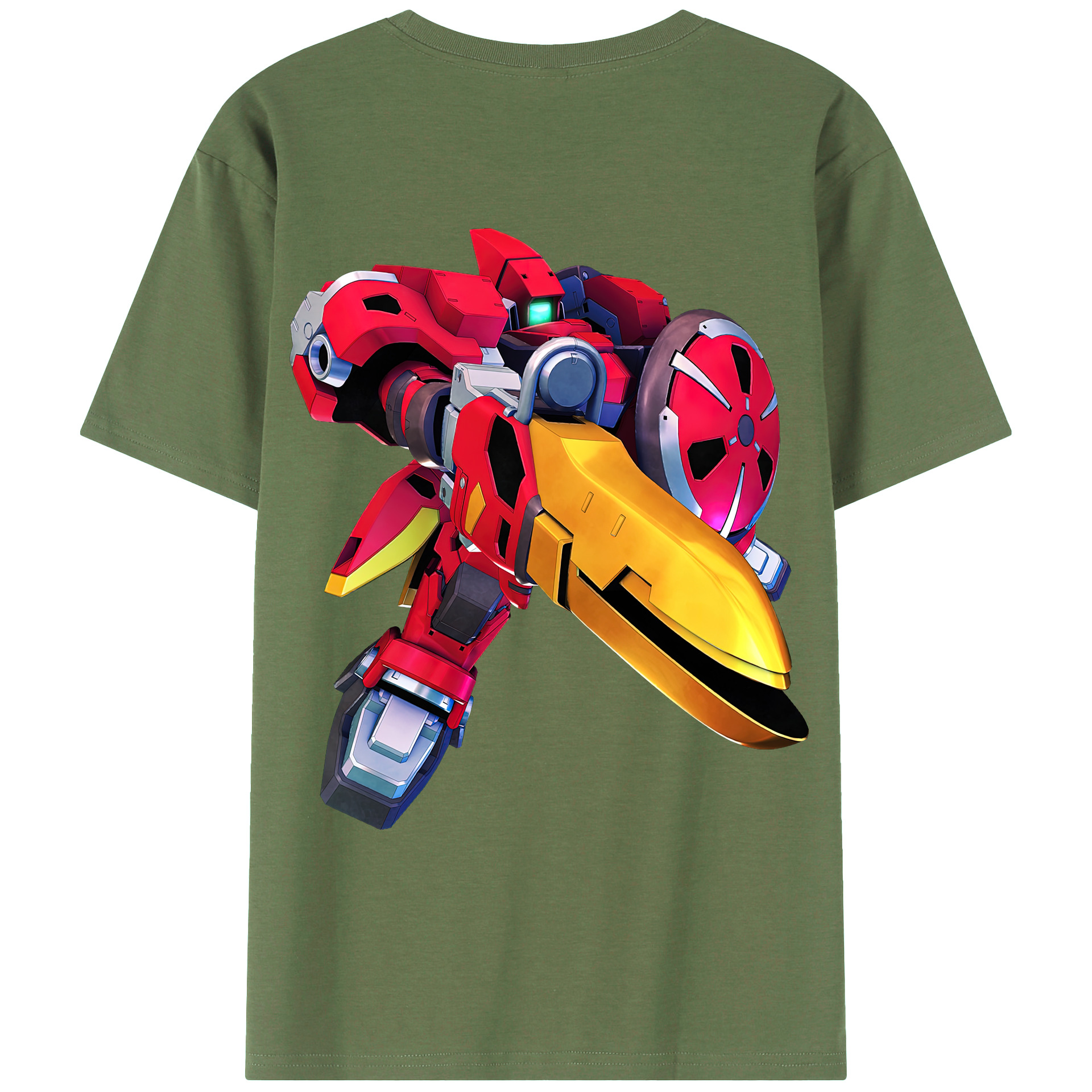 （画像用） 機動戦士ガンダム Mobile Suit Gundam 綿100％ メンズ半袖Tシャツ（バックプリント） 通気性